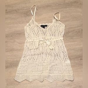 Express Cream Lace knit Women’s Top size XS vintage y2k